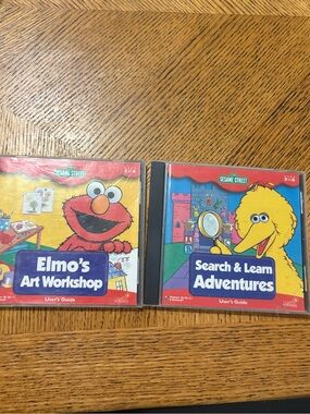 Sesame Street Elmo’s Art Workshop Big Bird Search and Learn Adventures CD Bundle
